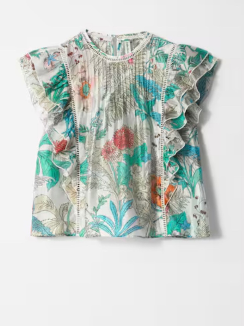 Ruffled Top Floral Print